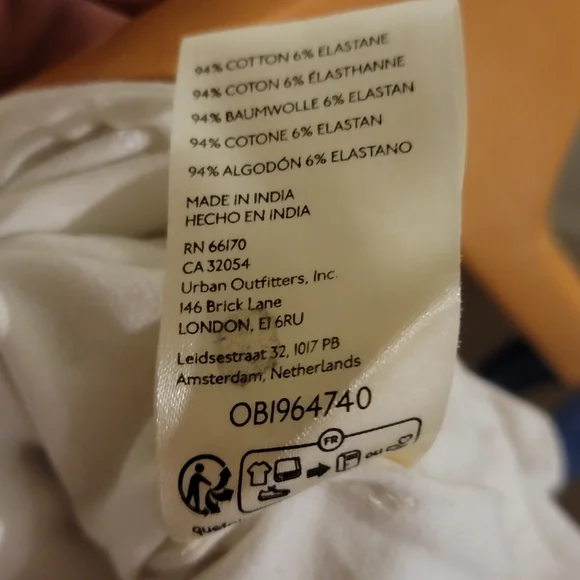 Free People 2 Tone Tank Top White Navy XS - Picture 5 of 5